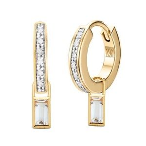MV | Skinny Diamond Huggies 18k Gold